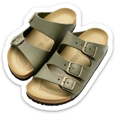 Birkenstock clogs khaki washed color￼ sticker