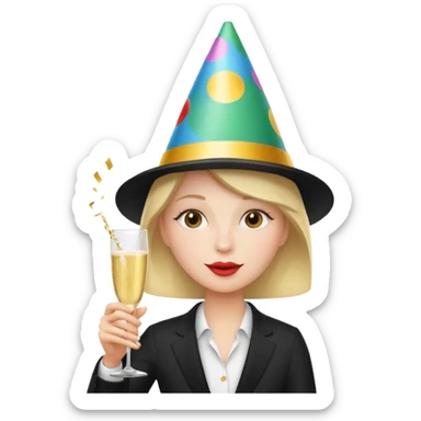 having a party sticker