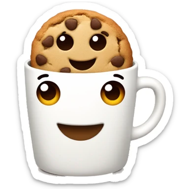 make me a cute cookie with side latte sticker