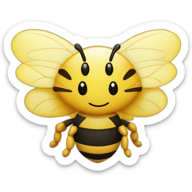 Abeille avec des cœurs dans les yeux sticker