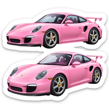 Pinker Porsche  sticker