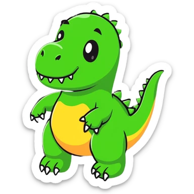 dinosaur with big toes sticker