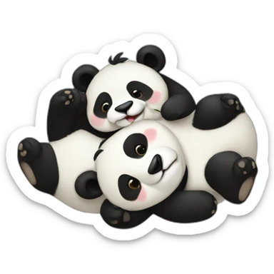 hug pandas sticker