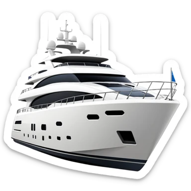 make a 70ft yacht facing to the right  sticker
