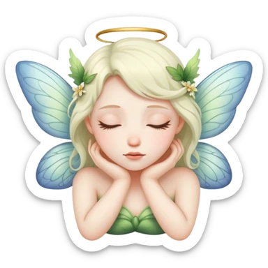 sleepy fairy sticker