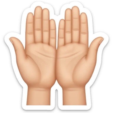 Forma una H con las manos sticker