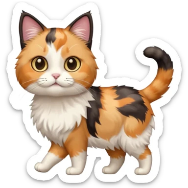cute cat walking on the street sticker