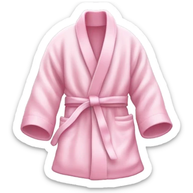 Light pink silk slippers and robe sticker
