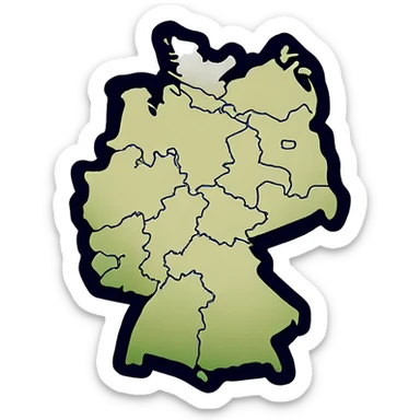 Germany map  sticker