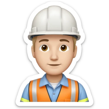 white hard hat engineer sticker
