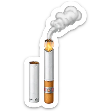 Sigarro tirando humo pero el sigarro solo  sticker