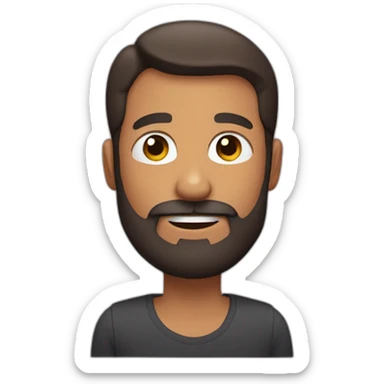 bearded man with ok sign sticker