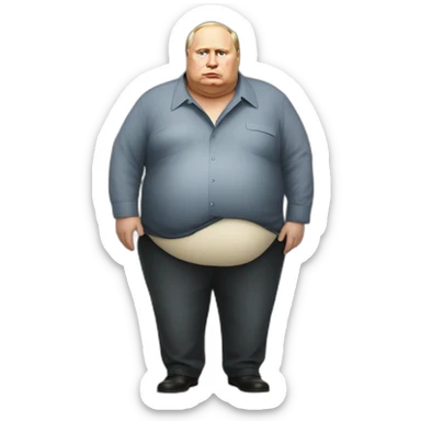 Vladimir Poutine morbidly obese sticker