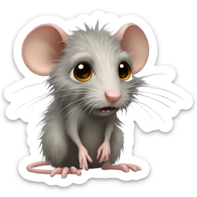 pathetic rat sticker