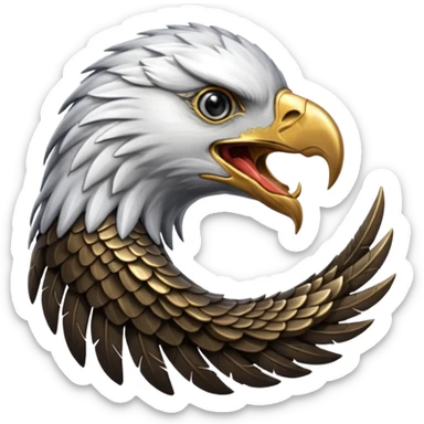 Silver Elder Scrolls Online eagle eating its tail Ouroboro sticker