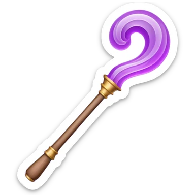 magic wand with purple magic wave sticker