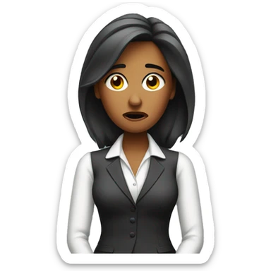 Frustrated business woman sticker