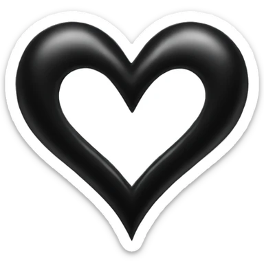 black heart sticker