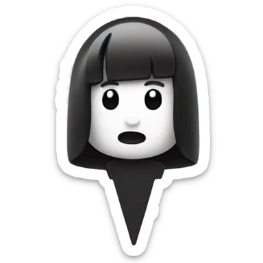 Small black and white pin to mark location  sticker