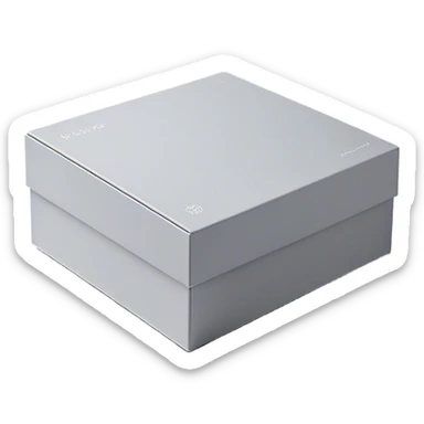 A clean, modern open box with crisp edges and a subtle shadow beneath, slightly tilted for depth. A soft glow or faint sparkles rise from inside, hinting at potential content yet to be added. The design is sleek, flat, and uncluttered, maintaining a light and inviting feel, perfect for an empty state UI. sticker