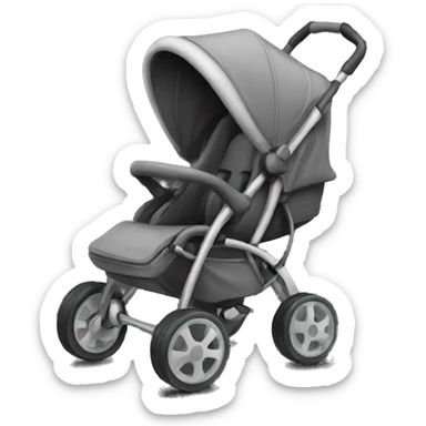 Black and grey Stroller sticker