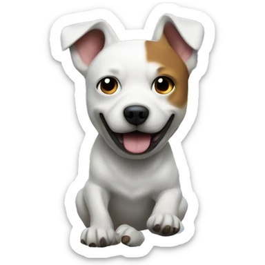 dog destroying a city with laser beams sticker