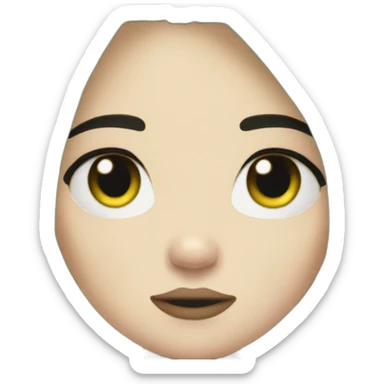 Billie eilish green and black hair sticker