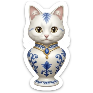 gatinho de botas vaso sticker