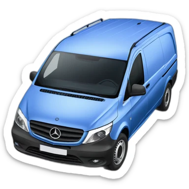 mercedes vito blue van sticker