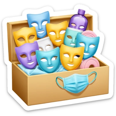 a beauty box of skincare mask packs sticker