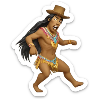 crazy horse dancer sticker