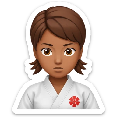 karate lady sticker