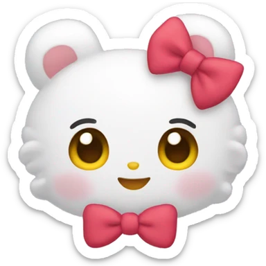 Sanrio wearing bows sticker