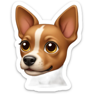 little dog pincher with black and brown skin color sticker