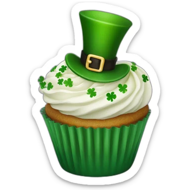 Happy st Patrick’s day cupcake sticker