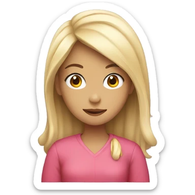 Girl with winner sticker