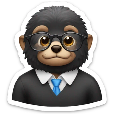 Mole with glasses sticker