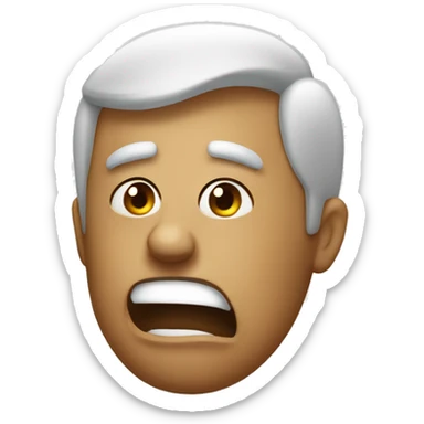 Normal emoji face being completely disgusted sticker