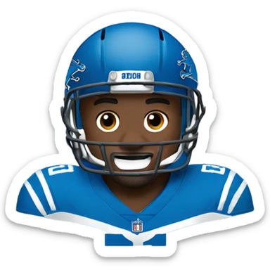 Detroit lions player sticker