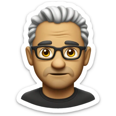 sly smerk with raised eyebrow sticker