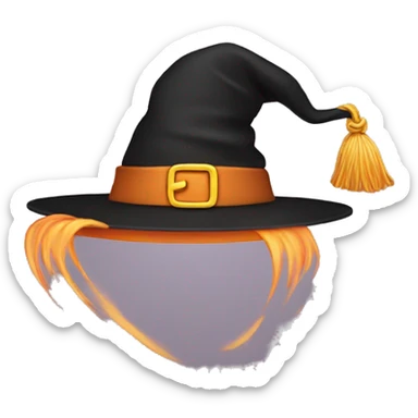 salute emoji with witch hat sticker