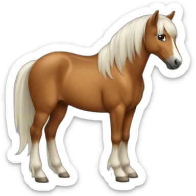 Un poney qui se transforme en chien sticker