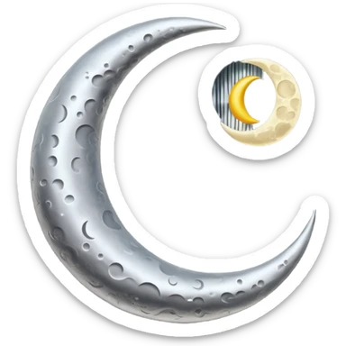 phases of the moon: crescent moon sticker