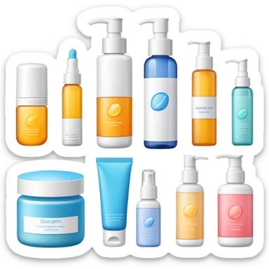 skincare products sticker