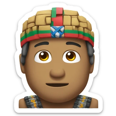 EMOJI DE MACHU PICHU CON FONDO BLANCO sticker