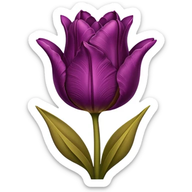 brown tulip sticker