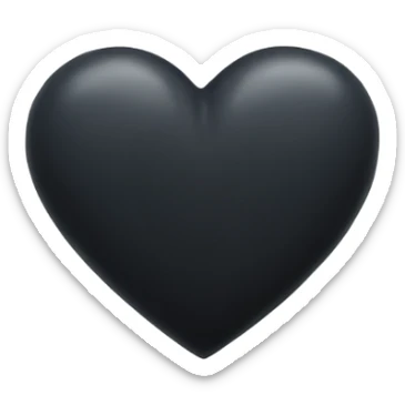 Black cloudy heart sticker