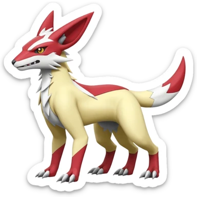 Zeraora-Lombax-Sergal-Zangoose-Cyclizar-Genesect-Pokémon, full body sticker