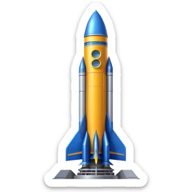 rocket on a cosmodrome sticker