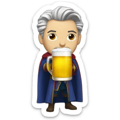 Docteur strange-drink-beer sticker